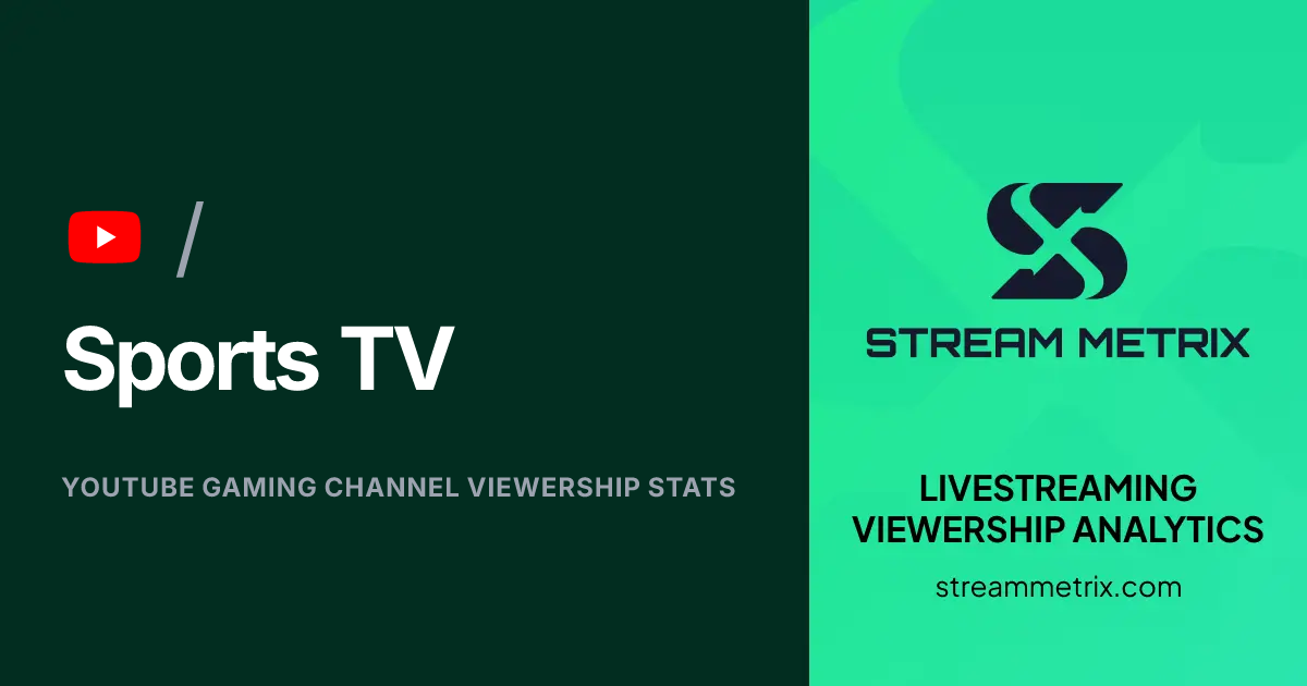Sports TV YouTube Gaming Stats: Followers, Viewers, Subs & Stream Analytics